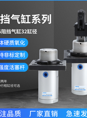 阻挡气缸止动气缸TWG32/TTG40/50-10/15/20/25/C/B/R/K/KF流水线