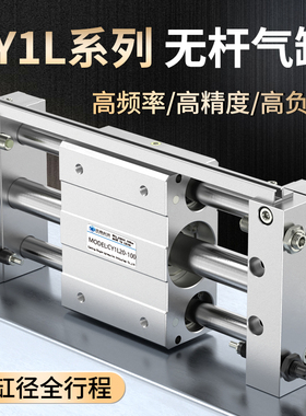 CY1H无杆气缸CY1L25/6/10/20/15/32/40*100*200*300*400/500/600B