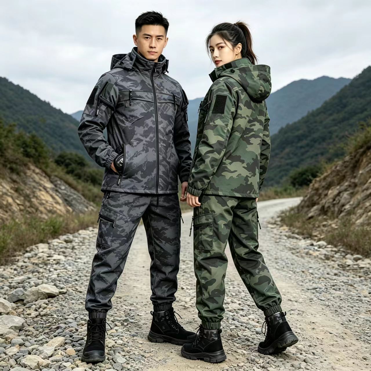 耐磨抗撕裂迷彩训练工作服