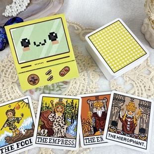 正版奇妙八位素塔罗牌迷你版8Bit Fantasy Tarot桌游卡牌萌系像素