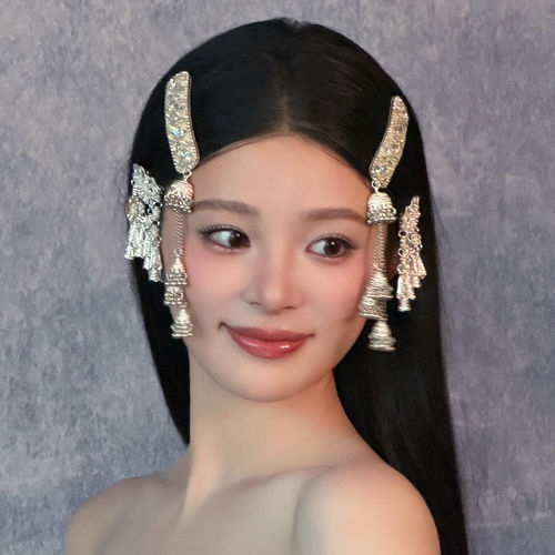 姚晓棠同款精致闪钻铃铛流苏发夹