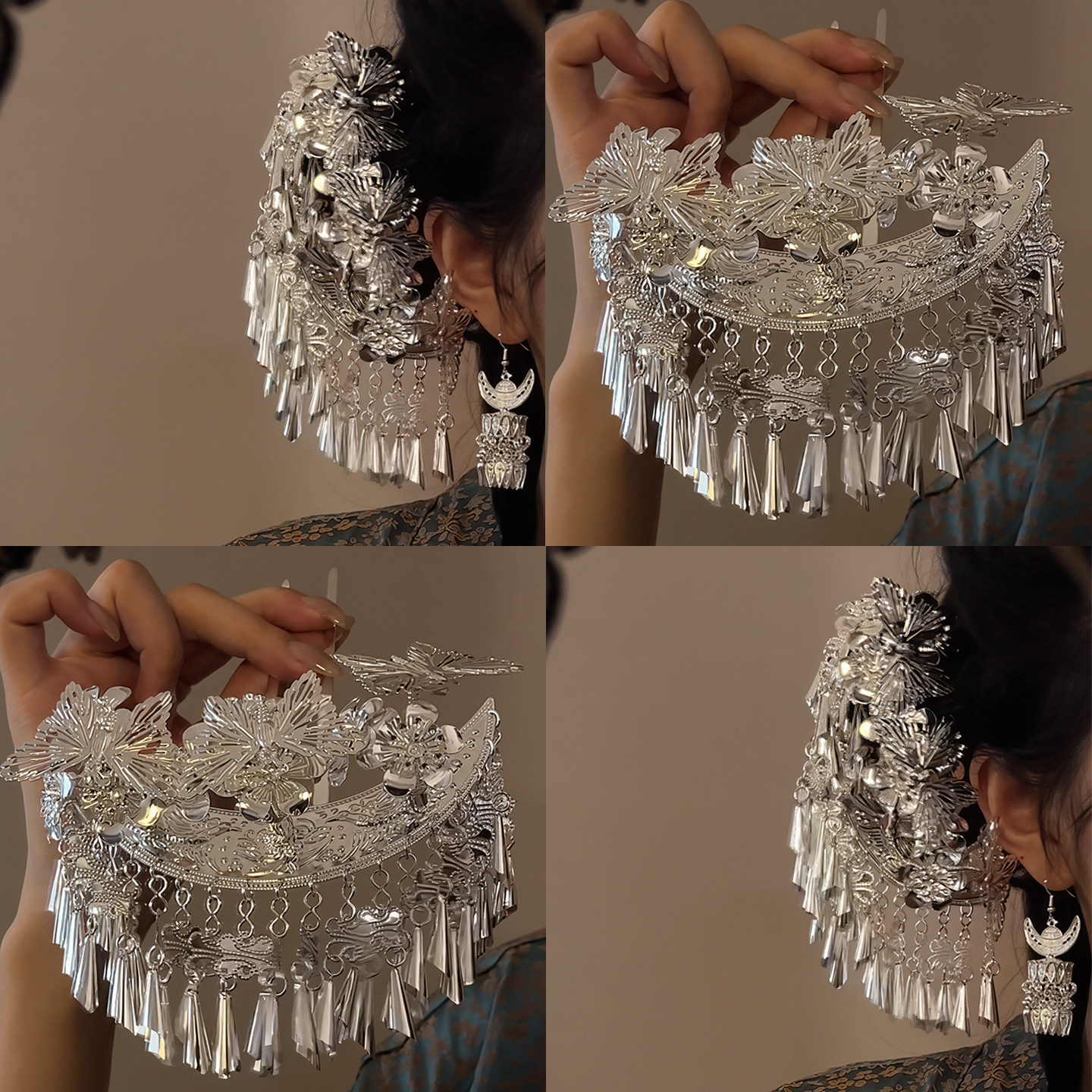 一步一响余音寥寥！蝴蝶流苏发簪