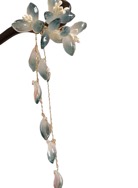 木质流苏发簪盘发古典簪子