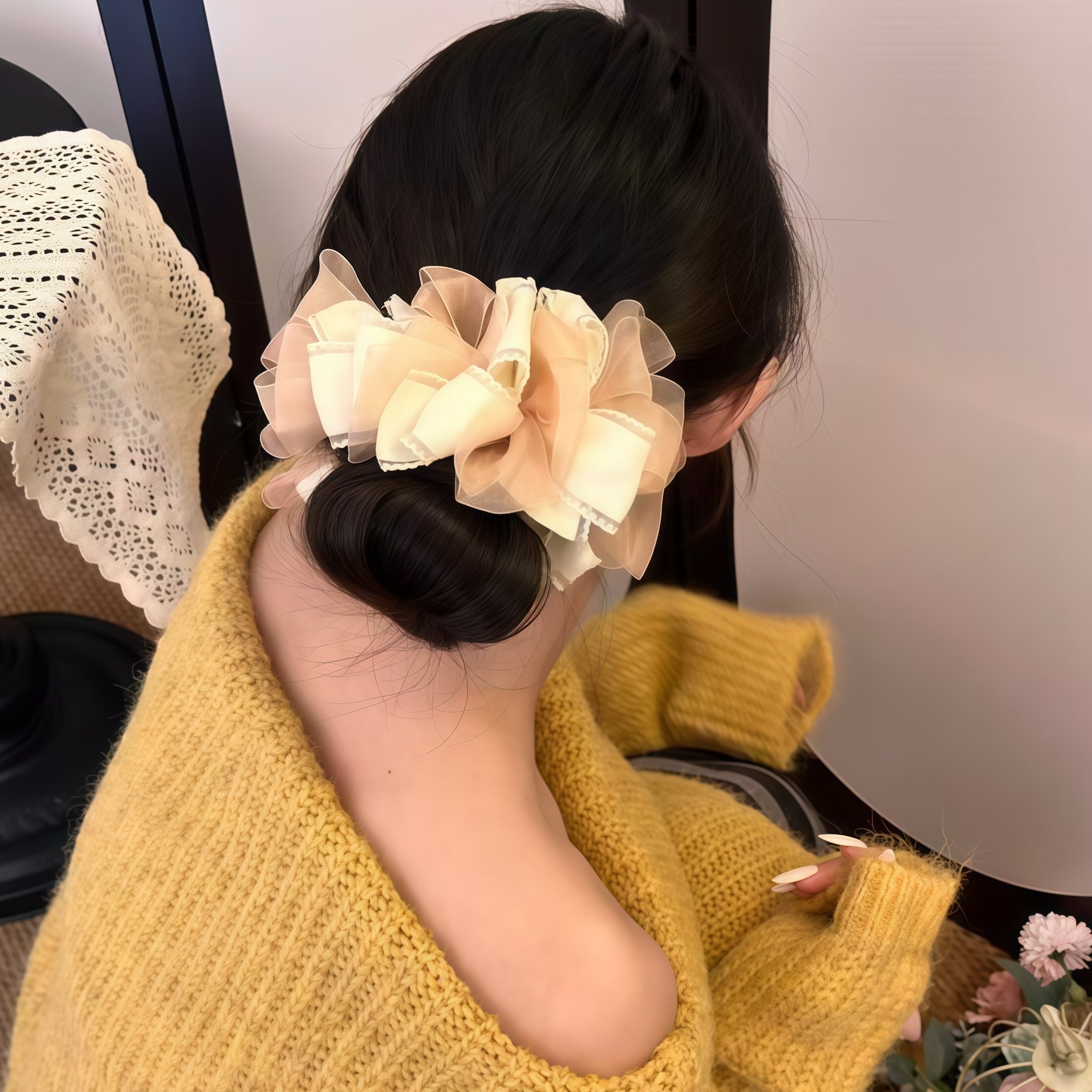 巨能夹！元气黄色云朵泡泡夹香蕉夹褶皱显发量一字夹发饰头巾遮耳,运动包/户外包/配件,头巾/遮耳,淘宝优惠券,粉丝福利购,淘宝优惠卷