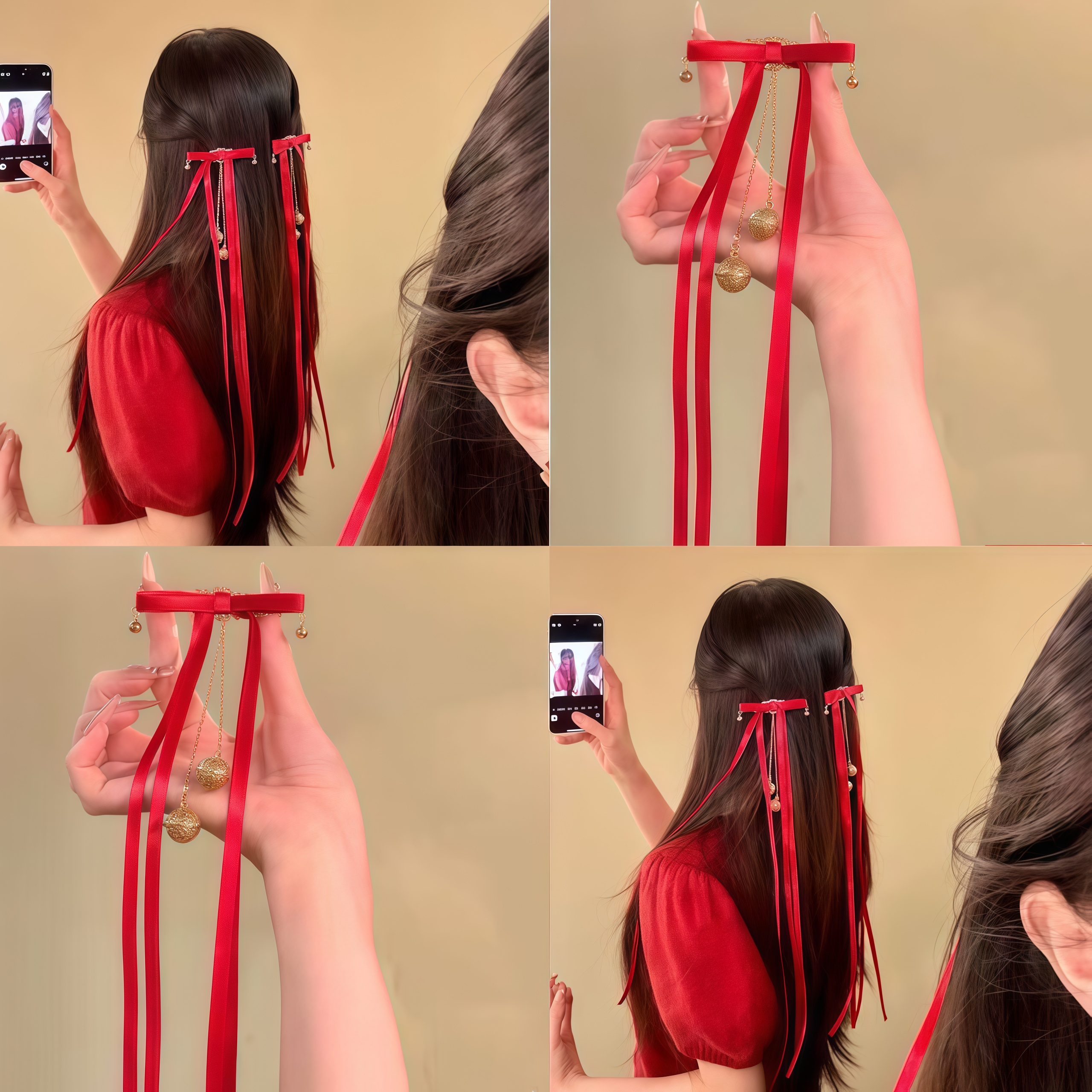 氛围感新年圣诞发卡！红色发卡