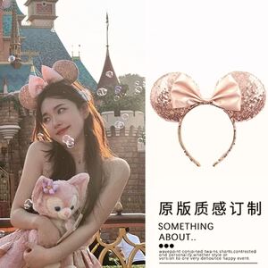 适用可爱迪士尼头饰蝴蝶结迪斯尼发箍女公主米妮头箍儿童拍照发饰