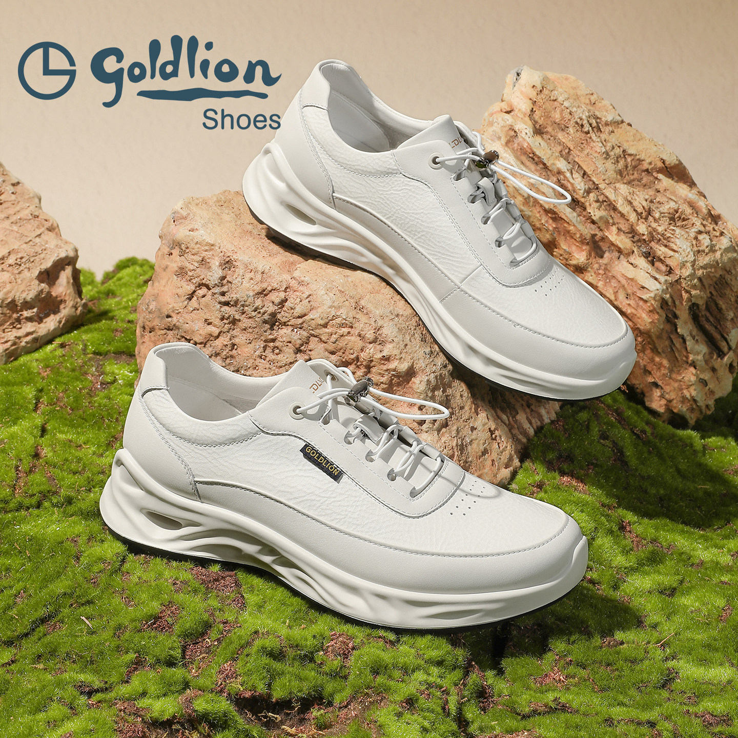 金利来男款运动2026春新款小白鞋休闲新科技鞋底减震高回弹不累脚,流行男鞋,时尚休闲鞋,淘宝优惠券,粉丝福利购,淘宝优惠卷