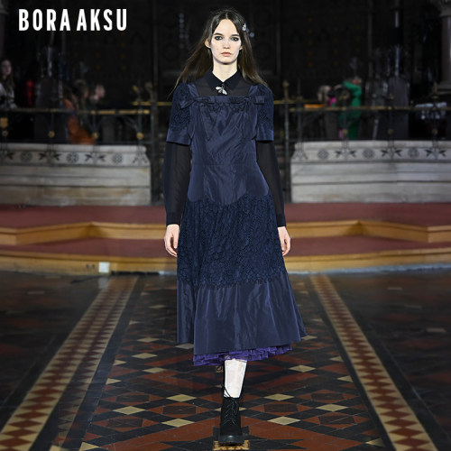 BORAAKSU塔夫绸蕾丝礼服裙