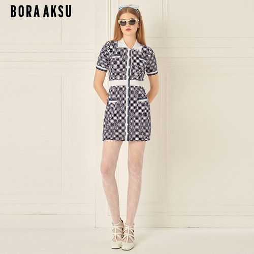 BORAAKSU翻领针织连衣裙