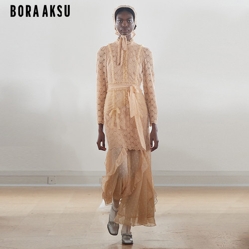 BORAAKSU蕾丝网纱连衣裙