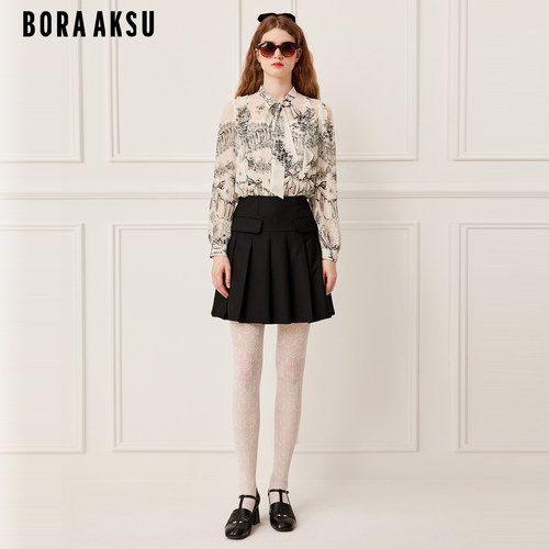 BORAAKSU温柔复古荷叶边衬衫