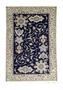 WOVENTALES天织中东进口羊毛加丝手工波斯Naine地毯客厅143x97