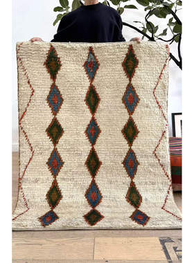 WOVENTALES天织中东进口手工羊毛Shiraz波斯民族地毯138x107