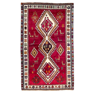 WOVENTALES天织中东进口原装 手工羊毛Qashqai民族地毯220x131