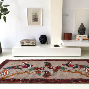 WOVENTALES天织中东进口手工羊毛Qashqai波斯民族地毯180x80