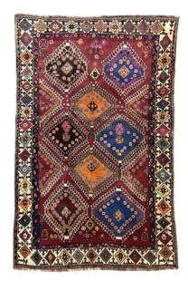 WOVENTALES天织中东进口羊毛手工民族部落Qashqai地毯客厅212x135