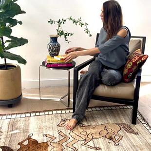 WOVENTALES天织中东进口手工羊毛Qashqai波斯地毯165x115cm