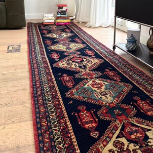 WOVENTALES天织中东进口手工羊毛波斯Kurdestan地毯377x95