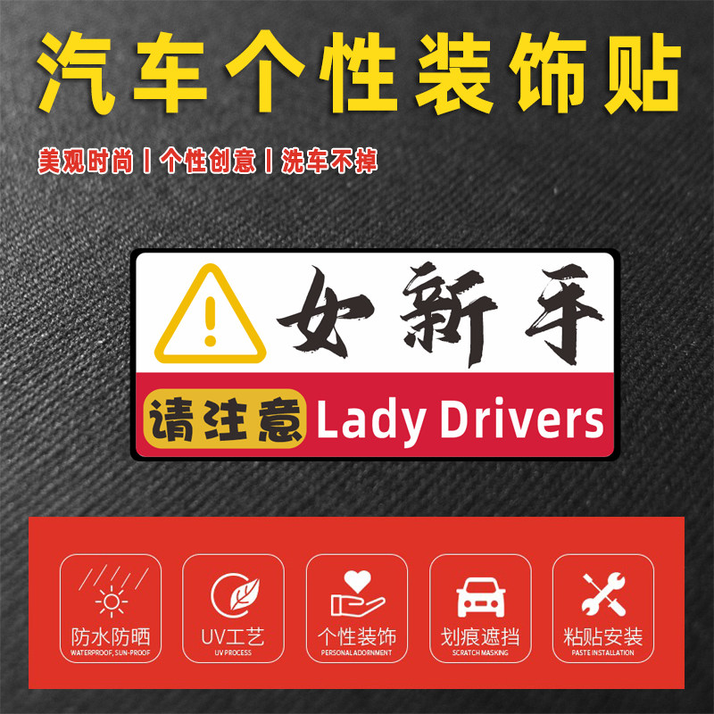 女新手上路实习期车贴