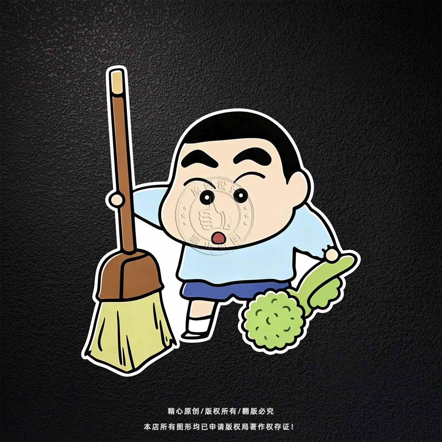 蜡笔小新反光车窗玻璃装饰贴