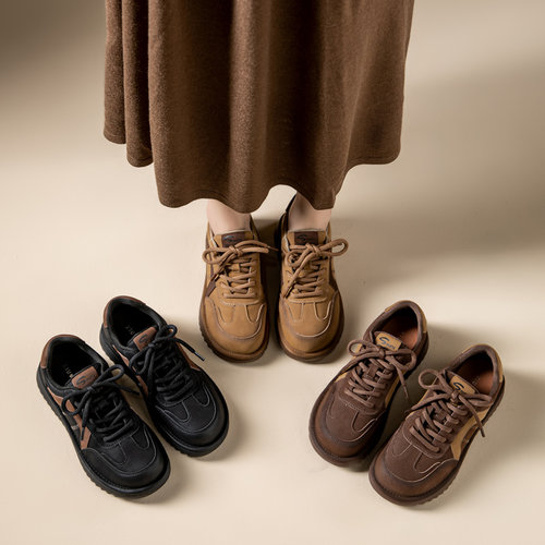 真皮软底妈妈鞋2025新款春秋款