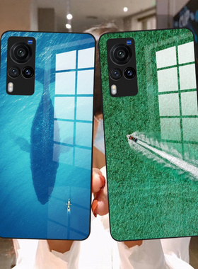 大鱼海洋适用于vivo手机壳x70 x60 x50 x30 x27 x23 x21 x70pro夏日蓝色清凉治愈系男女款全包镜头玻璃保护壳