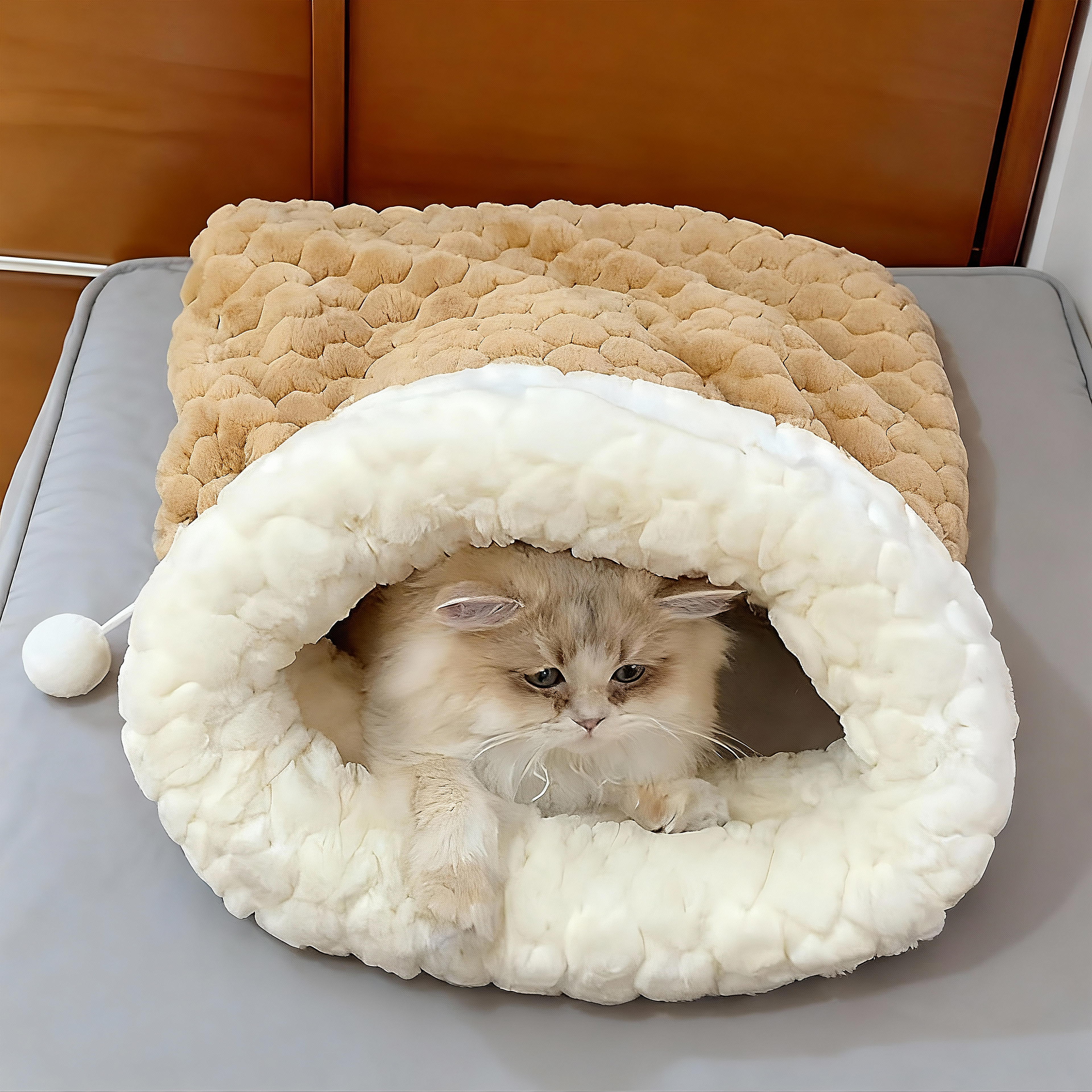 猫窝冬季保暖加厚隧道窝安全感