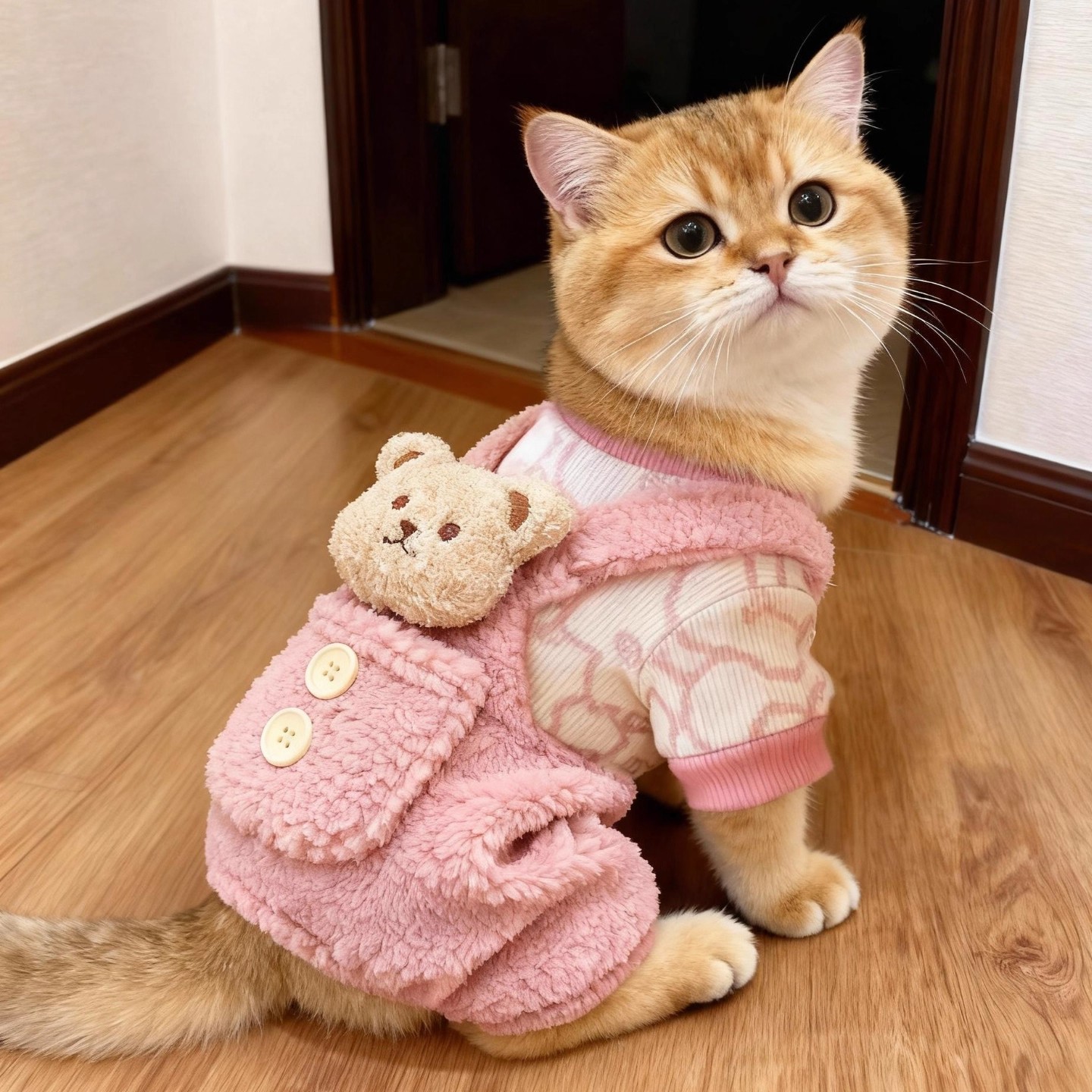 猫咪衣服秋冬款加绒保暖背带裤