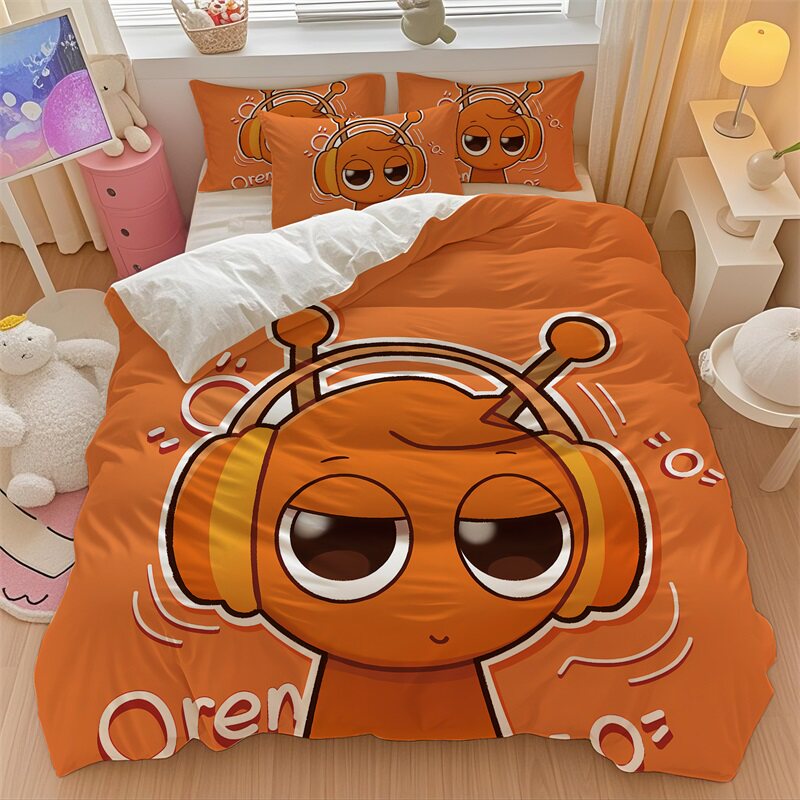 儿童卡通节奏盒子全棉床单四件套1.5m床纯棉被套被单床笠罩三件套