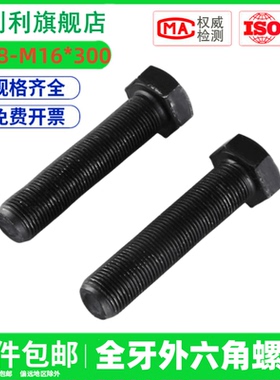加长8.8级全牙外六角螺丝螺栓螺杆M6M8M10M12M16*150x160x180x200
