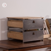 制吉家居 床头柜木金属设计 爆款 喜壹桌面抽屉