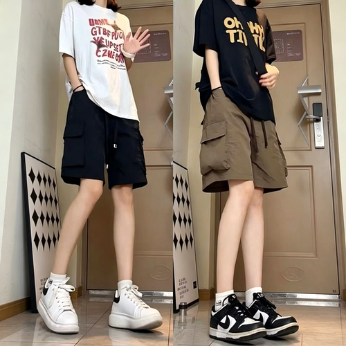 夏季工装五分短裤宽松显瘦大口袋