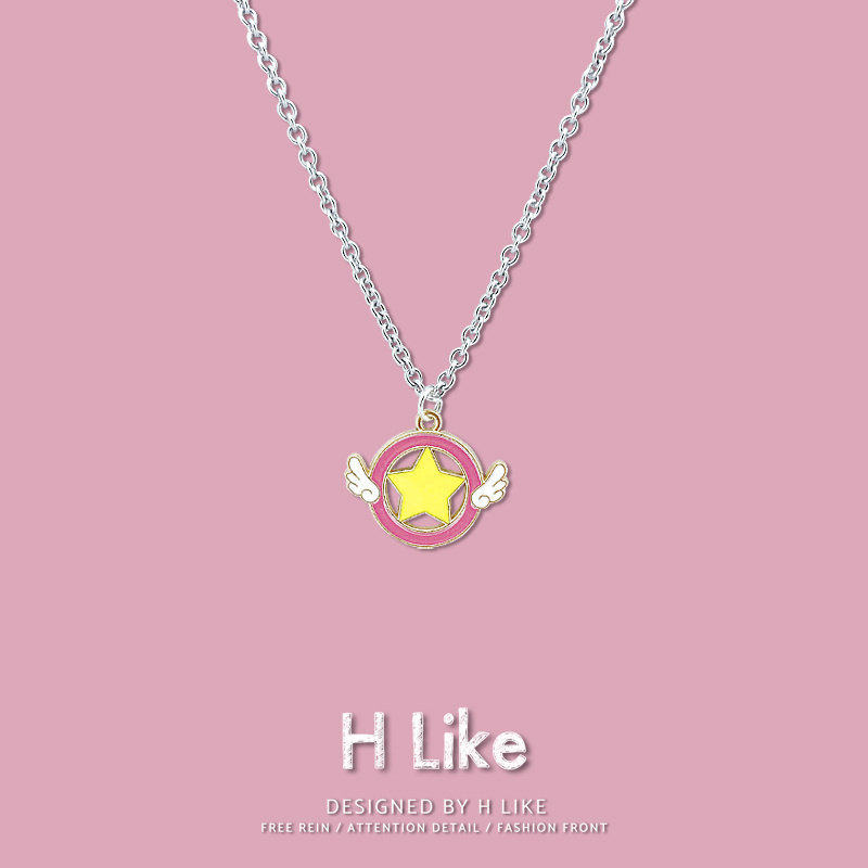 日韩项链衣服配饰时尚女生合金卡通吊坠礼物创意生日网红情侣可爱