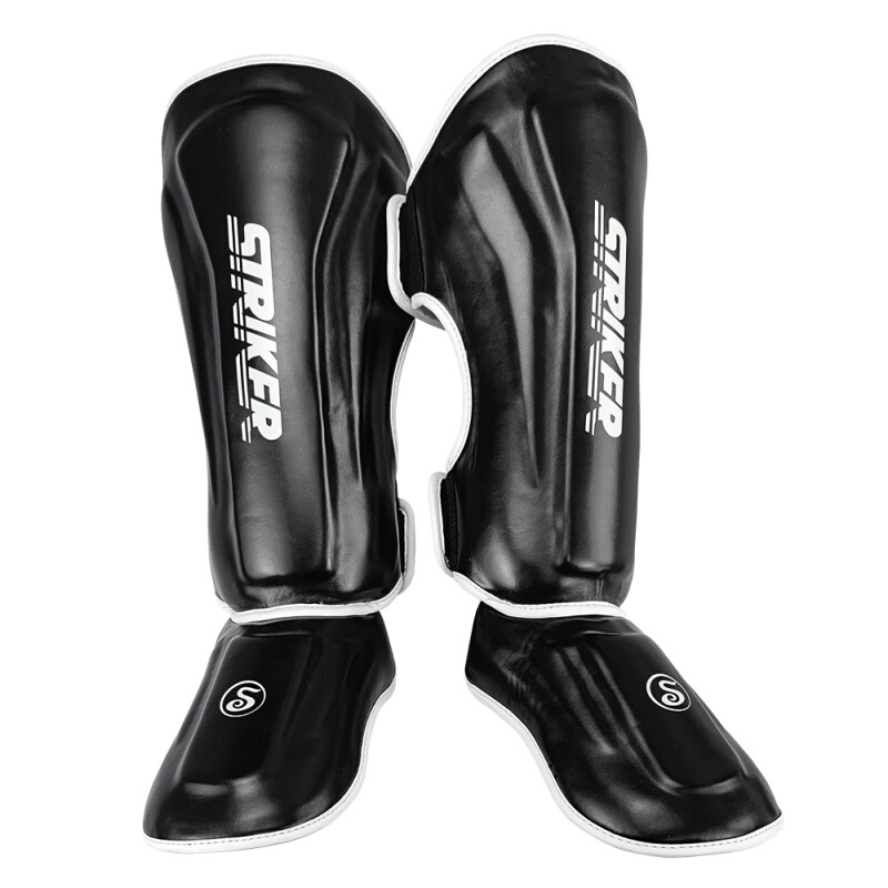 拳击散打自由搏击格斗护具成人护腿板跆拳道护胫连脚背护踝小腿