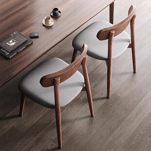 实木餐桌椅子靠背椅家用餐椅原木休闲餐厅吃饭中式茶椅书桌椅凳子