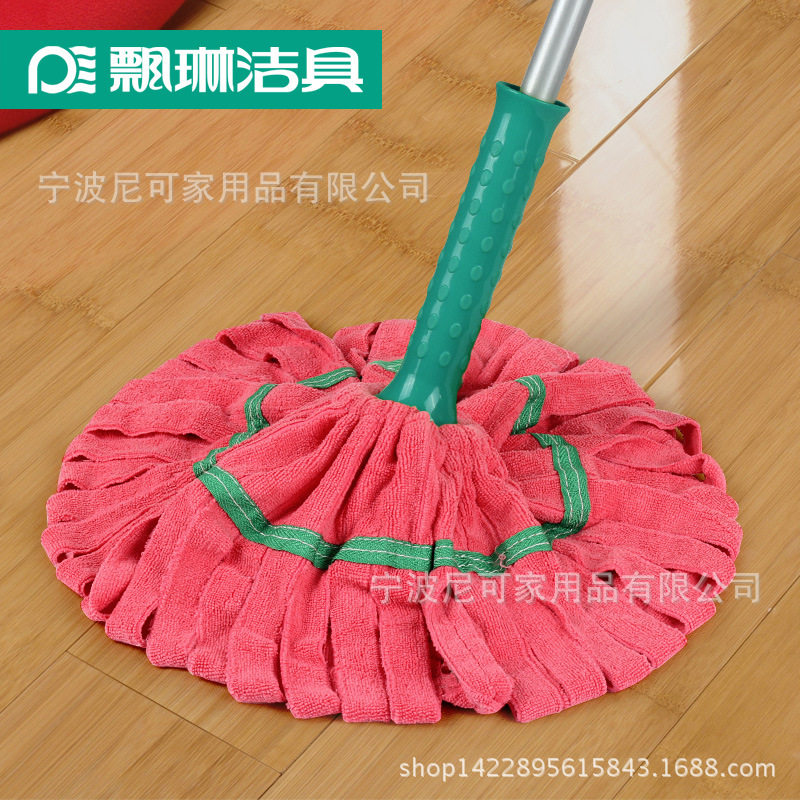 飘琳智能挤水超细纤维拖把手动挤水布拖把吸附毛发懒人家用一拖净