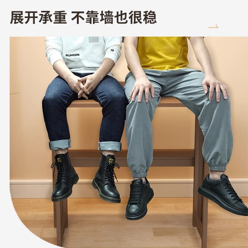 实木电脑桌可折叠伸缩书桌家用学生卧室床边写字桌小户型学习桌子