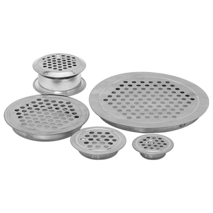 不锈钢透气孔盖双面厨房然气橱柜通风口孔塞家具鞋柜孔装饰盖黑白