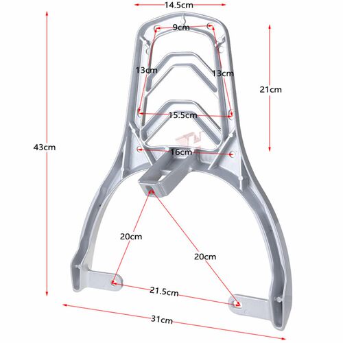 台铃电动车新N6j后货架绿源MOD尾箱架誉隆G100铝合金载物架后衣架