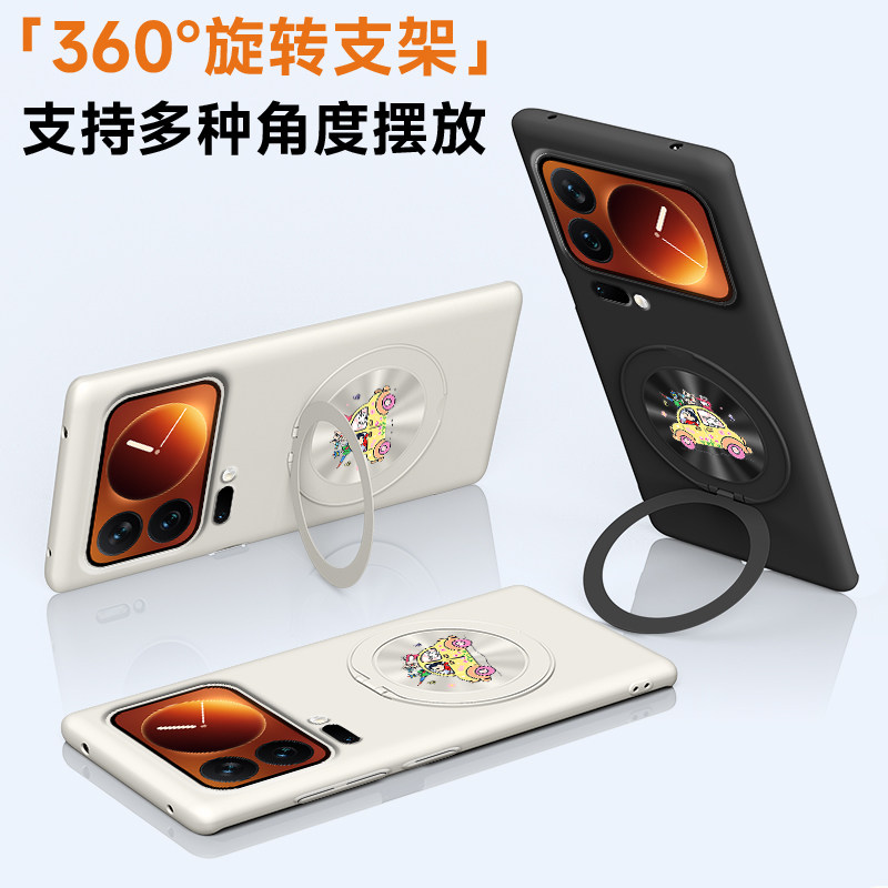 适用于小米18pro手机壳小米18硬壳肤感全包保护套新款小新汽车圆形磁吸支架手机套裸机感超薄创意情侣不顶膜
