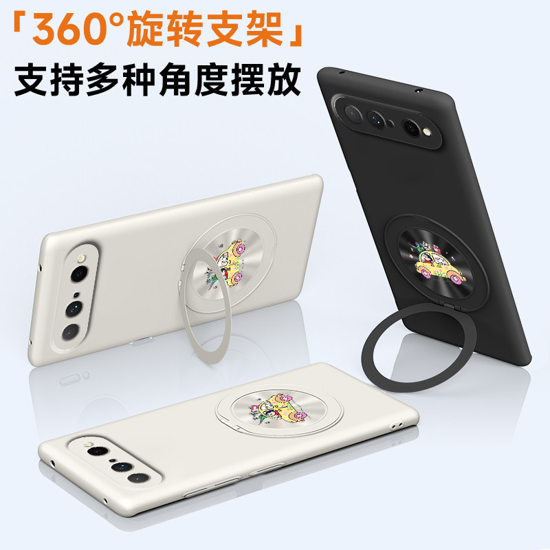 适用于华为puraxview手机壳puraxview硬壳肤感全包保护套新款小新汽车圆形磁吸支架时尚男女创意亲肤后壳个性