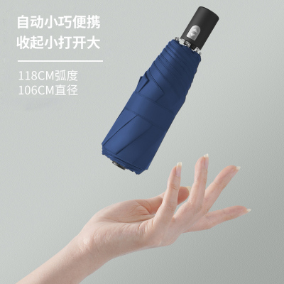 108cm加大五折自动伞小巧便携