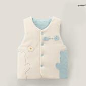 小月龄宝宝马甲秋冬加棉新生婴儿儿外穿马夹冬季 夹棉背心坎肩厂家
