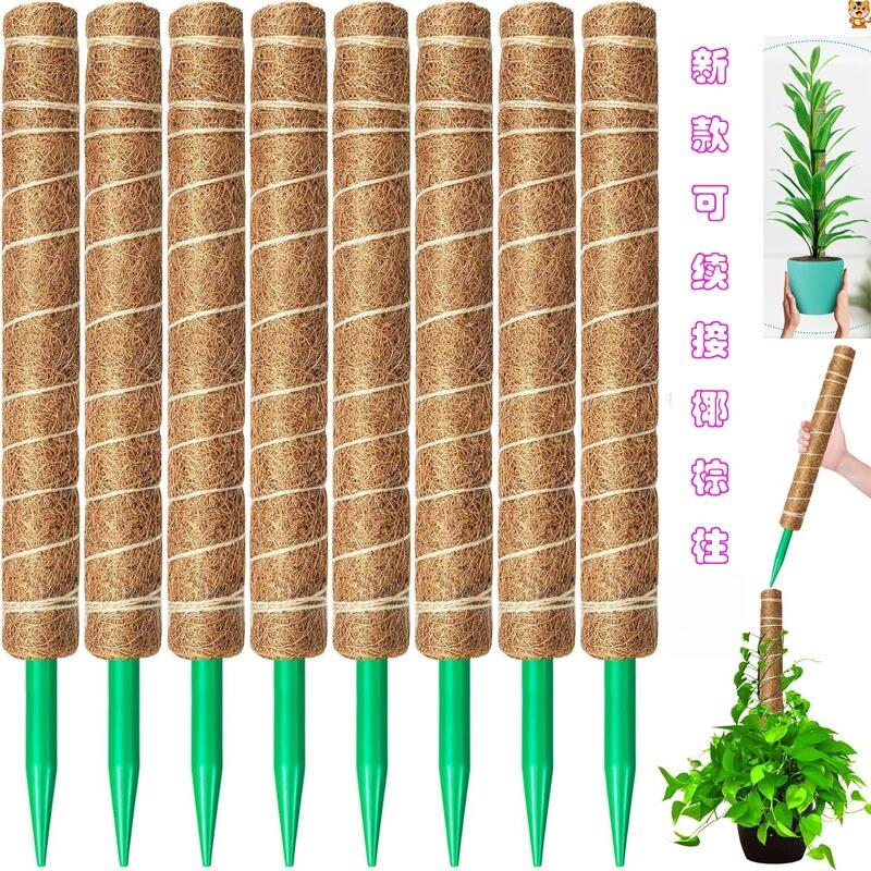 绿萝攀爬柱龟背竹支撑杆椰棕棒绿萝固定架植物爬藤花架棕榈柱厂家