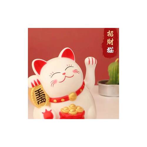 招财猫车载摆件太阳能自动摇手汽车内前台中控台家用办公室发厂家