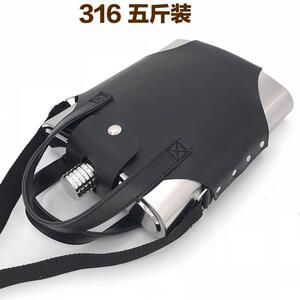 316不锈钢酒壶5斤装2500ml运动水壶行军壶 创意不锈钢红酒瓶厂家