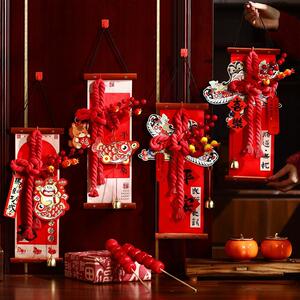 马年装饰挂件新年氛围布置春节店铺年味门挂件背景墙挂万字结厂家