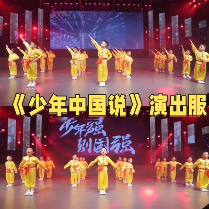 少年中国说演出服少年志舞蹈服装六一儿童表演服武术小学生幼厂家