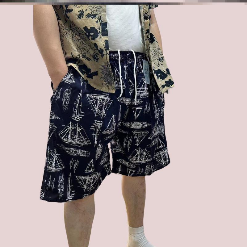 棉绸睡裤男士夏季宽松中青年人造棉短裤大裤衩大码绵绸家居厂家
