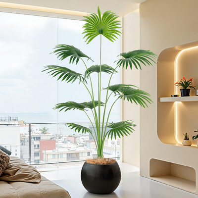 大型仿真绿植仿生盆栽加州蒲葵客厅假树植物室内客厅落地装饰摆件